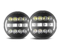 Fbxmjoa FARO PRINCIPAL Faros LED Redondos De 7 Pulgadas Para Land Para Rover Para Defender 90 Y 110 Piloto principal(Headlight Style 8)