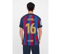 FC Barcellona Barcellona Kit Gara Away Nameset Nome e Numero PEDRI 16 Stagione 2022/20223 Adulto,Blue/Beige Camisa, Sésamo/Azul