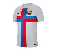 FC Barcellona - Camiseta Hombre DN2713 FCB, Gris Cielo/Negro, M