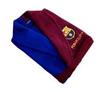FC Barcelona Albornoz Oficial, 100% Algodón, 400g/m², Burdeos y Azul, Tallas Infantil y Adulto (FR/ES, Edad, 6 años, 8 años, Barcelona)