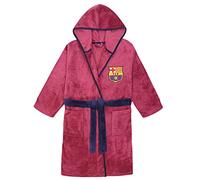 FC Barcelona - Batín oficial con capucha - Para niño - Forro polar - Rojo - 3-4 años