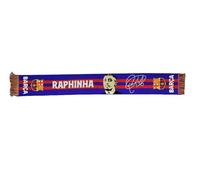 FC Barcelona Bufanda Oficial RAPHINHA - Producto Licenciado con Firma y Escudo - 140 x 20 cm