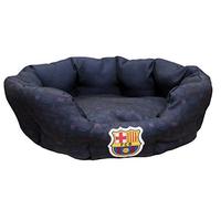 FC BARCELONA - Cama para Mascotas, Perros, Gatos, Conejos, Talla S, 3 Tamaños Disponibles, Forma de Estadio, Cojín Independiente, Producto Oficial (CyP Brands)