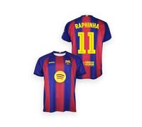 FC Barcelona Camiseta Blaugrana Primera Equipación Raphinha, Réplica Oficial, Unisex Niños, 8 Años, Poliéster