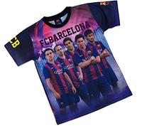 FC Barcelona - Camiseta oficial para niño, diseño de Neymar, Messi, Suárez, Xavi, Iniesta, azul, 14 años