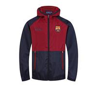 FC Barcelona - Chaqueta Cortavientos Oficial - para niño - Impermeable - Azul Marino/Rojo - 2-3 años