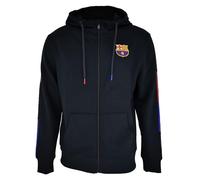 FC Barcelona Chaqueta Hoodie Abierta Barça Race Black - Producto con Licencia - Talla Adulto XL