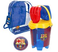 FC Barcelona Cubo de playa con accesorios y balón del equipo