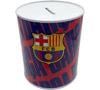 CyP Brands FC Barcelona - Hucha de Metal, Sellada, Hucha Mediana, Color Blaugrana, Barça, Producto Oficial
