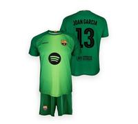 FC Barcelona Equipación de Portero Niños Temporada 25/26, Camiseta y Pantalón Verde, Réplica Oficial Joan Garcia, Unisex, 8 Años