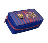 FC Barcelona - Estuche 3 en 1 Juvenil, Poliéster, Portatodo con Cremallera, Multicolor, Producto Oficial (CyP Brands)