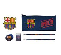 FC BARCELONA - Set de Papelería de 4 Piezas, Accesorio Multicolor, Producto Oficial (CyP Brands)
