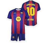 FC Barcelona Kit Infantil LAMINE YAMAL 1ª Equipación 25/26 Réplica Oficial - Conjunto Niño con Nombre y Número (FR/ES, Edad, 4 años, Regular, Rojo y Azul)