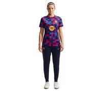 FC Barcelona Nike Dri-Fit Camiseta de fútbol para Mujer, Color Rojo Noble/Rojo Noble/Amarillo Mineral, II2103-621, XS
