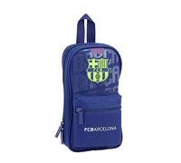 Fc barcelona plumier mochila 4 estuches llenos, 33 piezas, escolar.