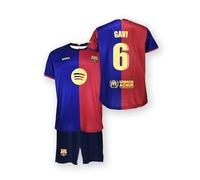 FC Barcelona Primera Equipación Niños Temporada 24/25 Conjunto, Camisa, Unisex niños, Gavi, 4 años
