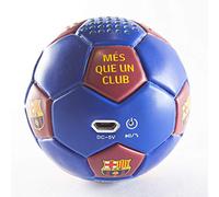 FC. BARCELONA Speaker- Altavoz Bluetooh. Forma y tacto de balón. Producto oficial. Posibilidad sonido estéreo conectando dos altavoces