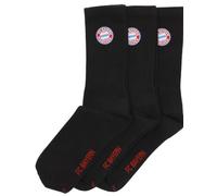 FC Bayern München Crew Socks - Calcetines (3 unidades), Negro , 43-46