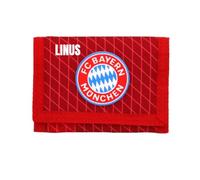 FC Bayern München Monedero infantil personalizado, artículo oficial con nombre, monedero rojo para aficionados al fútbol del FCB