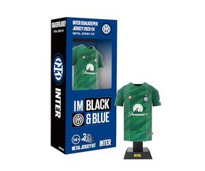 FC Internazionale Milano S.p.A. Inter - Camiseta de Portero 2023-2024 en Miniatura de Aluminio con Funda para Montar- Fútbol, Milán, Idea Regalo, Objeto de colección, Producto Oficial