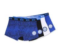 FC Internazionale Milano S.p.A. Juego 4 Boxer Hombre Inter - Ropa Interior cómoda y Transpirable - Algodón 100% Suave y Resistente - Elástico cómodo Uso Diario