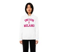 FC Internazionale Milano S.p.A. Sudadera con Capucha para Mujer, Bianco, S