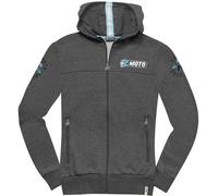 FC-Moto Effortless Sudadera con capucha con cremallera para mujer, gris-azul, tamaño M