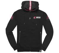 FC-Moto Effortless Sudadera con capucha con cremallera para mujer, negro-rojo, tamaño S