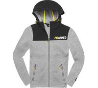FC-Moto Faster-H Fleece sudadera con capucha zip, negro-gris, tamaño XL para Hombres