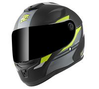 FC-Moto FF114B Zeron Casco, negro-amarillo, tamaño XS para Hombres