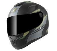 FC-Moto FF114B Zeron Casco, negro-verde, tamaño S para Hombres