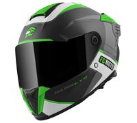 FC-Moto Hawk EVO-X Casco, negro-blanco-verde, tamaño 2XL para Hombres