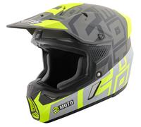 FC-Moto Merkur Flex Casco de motocross, negro-amarillo, tamaño M para Hombres