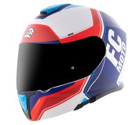 FC-Moto Novo Circuit Casco, blanco-rojo-azul, tamaño S para Hombres