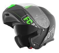 FC-Moto Novo Straight Casco, negro-verde, tamaño M para Hombres