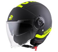FC-Moto Ralgo Casco Jet, negro-amarillo, tamaño XS para Mujer