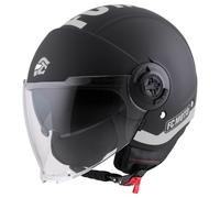 FC-Moto Ralgo Casco Jet, negro-gris, tamaño L para Mujer