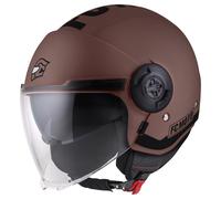 FC-Moto Ralgo Casco Jet, negro-marrón, tamaño XL para Hombres