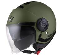 FC-Moto Ralgo Casco Jet, negro-verde, tamaño S para Mujer