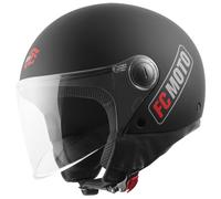 FC-Moto Square-RS Casco Jet, negro-rojo, tamaño S para Hombres