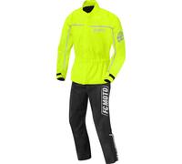 FC-Moto Urban Rain Kit Traje de lluvia de moto de dos piezas, negro-amarillo, tamaño S para Hombres