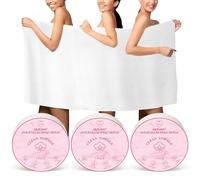 FCaeon Toalla Comprimida Grande, Toallas de Baño Desechables para Viaje, 140cm x 70cm Toalla de Baño de Viaje para Cuerpo Hotel Camping Senderismo Aire Libre Deportes Playa Natación[3 Lote Rosa]