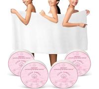 FCaeon Toalla Comprimida Grande, Toallas de Baño Desechables para Viaje, 140cm x 70cm Toalla de Baño de Viaje para Cuerpo Hotel Camping Senderismo Aire Libre Deportes Playa Natación[4 Lote Rosa]