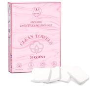 FCaeon Toallas Comprimidas Grandes, Toalla Desechable Suave para la Cara, Paño Facial Espeso Compressed Towel Mini Pañuelo de Algodón Portátil para Viajes, Acampar, Senderismo, Hogar(Rosa 20 Unidad)