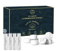 FCaeon Toallitas Faciales Desechables Comprimidas Ultra Suaves,Compressed Towel Guantes de Tocador Gruesos, Toallitas de Algodón para Desmaquillaje de Viaje, Piel Sensible, Cuidado(500 Unidad Azul)