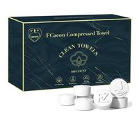 FCaeon Toallitas Faciales Desechables Comprimidas Ultra Suaves,Compressed Towel Guantes de Tocador Gruesos, Toallitas de Algodón para Desmaquillaje de Viaje, Piel Sensible, Cuidado(100 Unidad Azul)