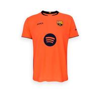 FCB Camiseta FC Barcelona Adulto 3ª Equipación 25/26 - Réplica Oficial - Color Salmón/Naranja - Unisex Hombre/Mujer (FR/ES, Letras, M, Regular, Regular)