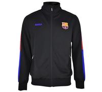 FCB FC Barcelona - Chaqueta Plus Barça Black JR | Réplica con Licencia Oficial | Tallas 6-8-10-12-14 años | 95% Poliéster 5% Elastano