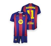FCB FC Barcelona Conjunto Infantil - Camiseta y Pantalón Raphinha Nº11 - 1ª Equipación 25/26 - Réplica Oficial-talla 12 años