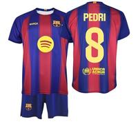 FCB FC Barcelona Kit Infantil 8 PEDRI 1ª Equipación 25/26 Réplica Oficial - Conjunto Niño con Camiseta y Pantalón Blaugrana (FR/ES, Edad, 4 años, Regular, Rojo y Azul)
